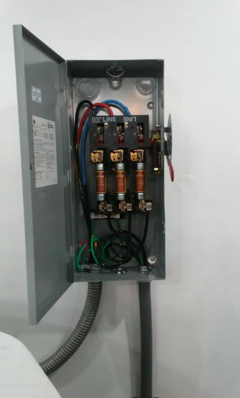 Three-phase disconnect switch installed for Electrical Wiring & Rewiring in Adel