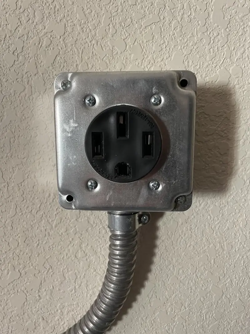 NEMA 14-50 outlet installed for Smart Home Electrical in Adel